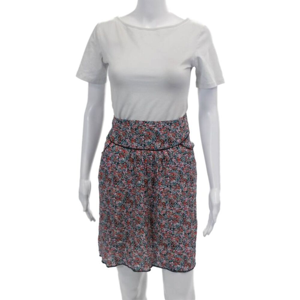 Pablo Women's Zip Closure Unlined Pocket Mini Skirt Floral Size 40